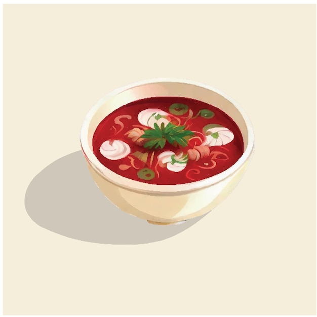 Вектор Старая иллюстрация borsch food 01