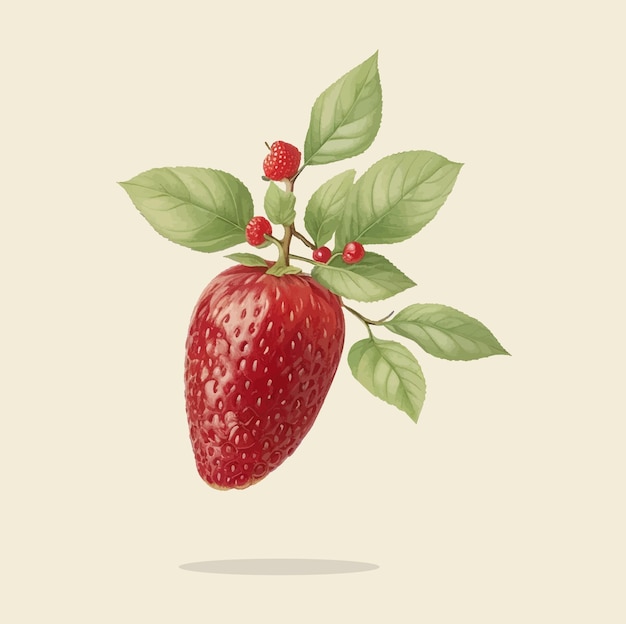 Old illustration of strawberry