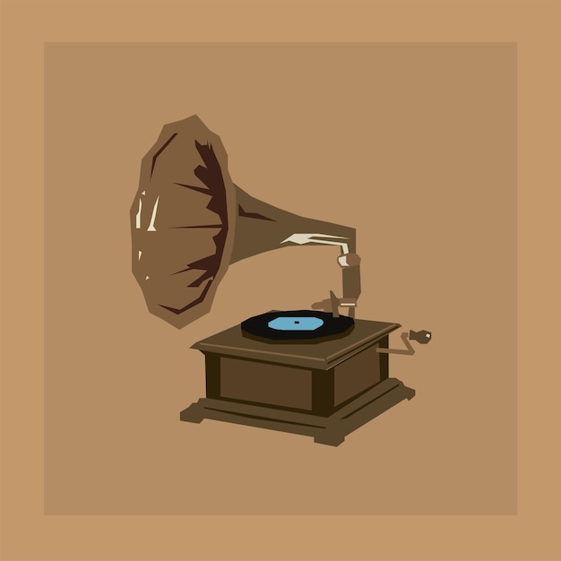 Vector old is gold phonograph