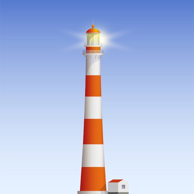 Old lighthouse illustration