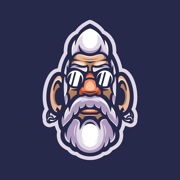 Old man logo mascot