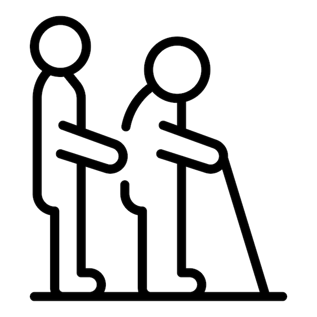 노인 간호사 도움 아이콘 터 클리닉 치료 의사 서비스