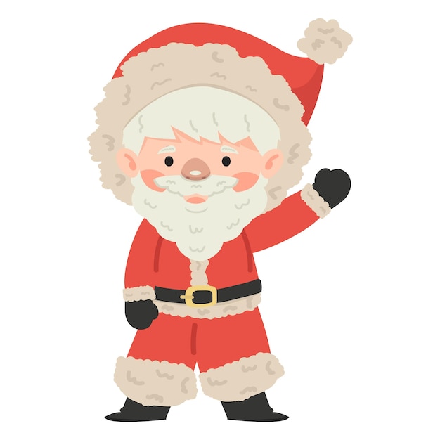 Old man with santa claus costume