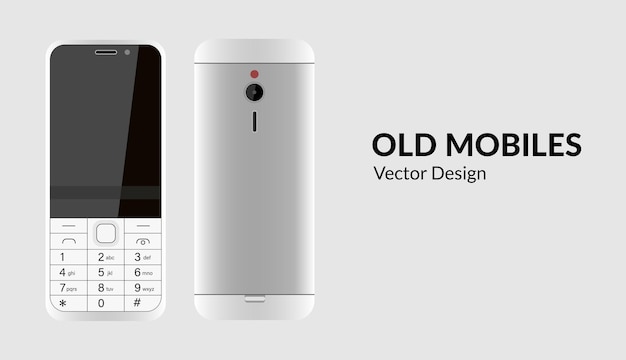 Vector old mobile phone - vector design