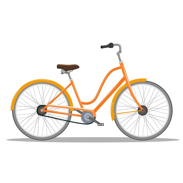 The old orange classic bicycle