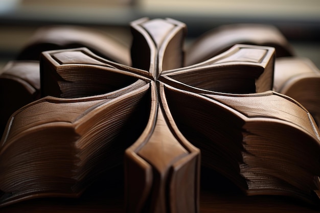 Vector old ornate bible on a table in a candle light