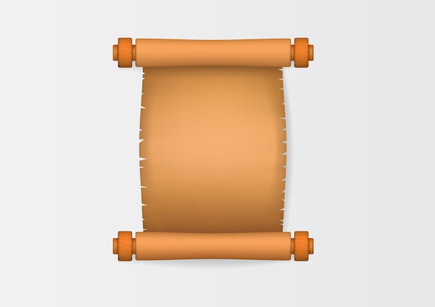 Old paper scroll on 3d style