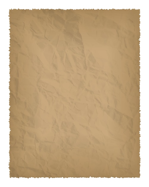 Старая бумага с обгоревшими краями на белом фоне с местом для текста. векторная иллюстрация