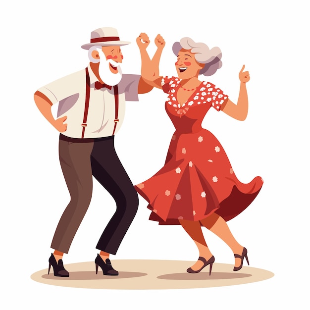 Old people dancing