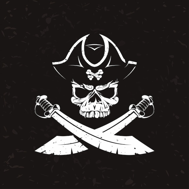 Vettore vecchio logo pirata