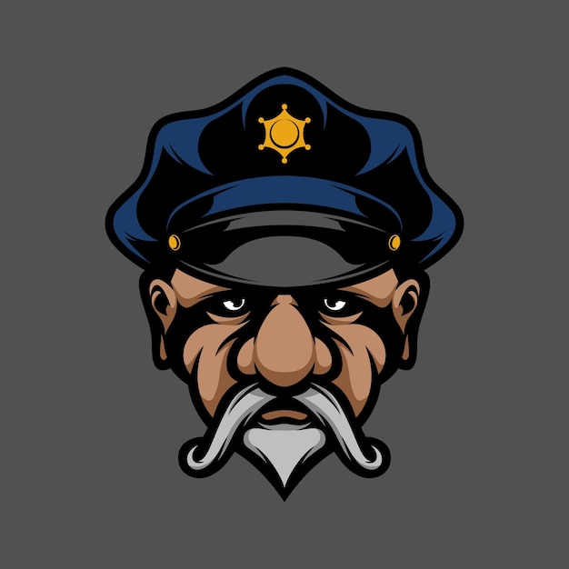 Old police mascot design vector