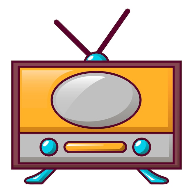 Vecchia icona radio cartoon di vecchia icona vettoriale radio per il web design isolato su sfondo bianco