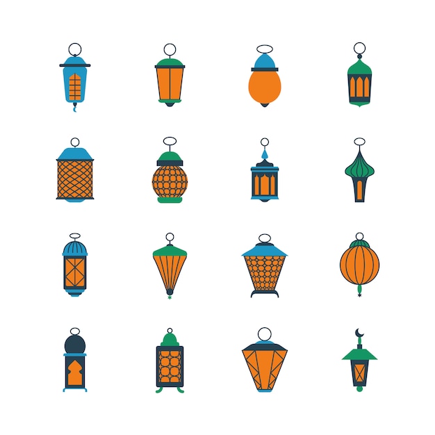 Old ramadan islamic lanterns