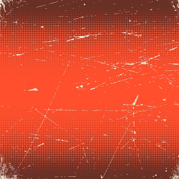 Old red scratched with halftone gradient