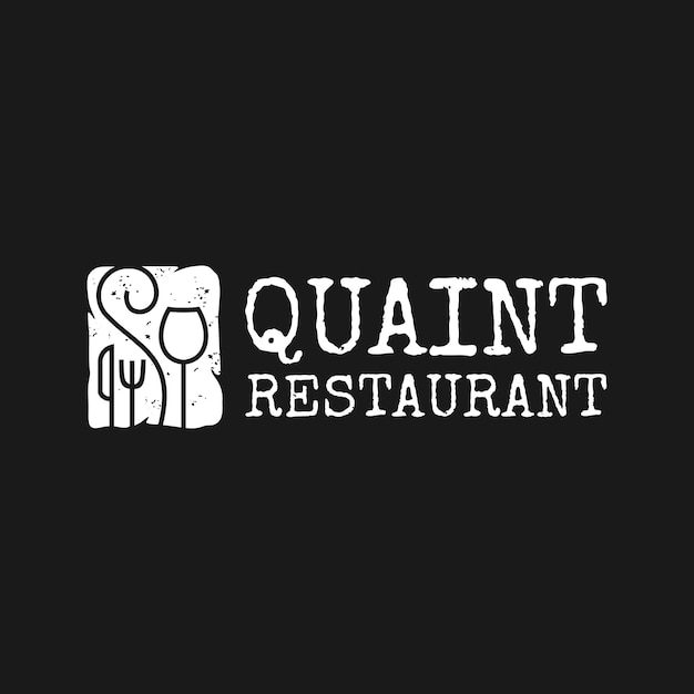 Old restaurant logo design Vintage grunge concept