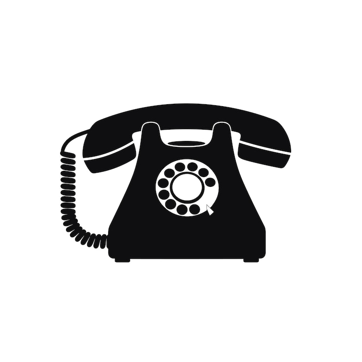 Vector old retro rotary dial telephone icon vintage phone isolated vector illustration