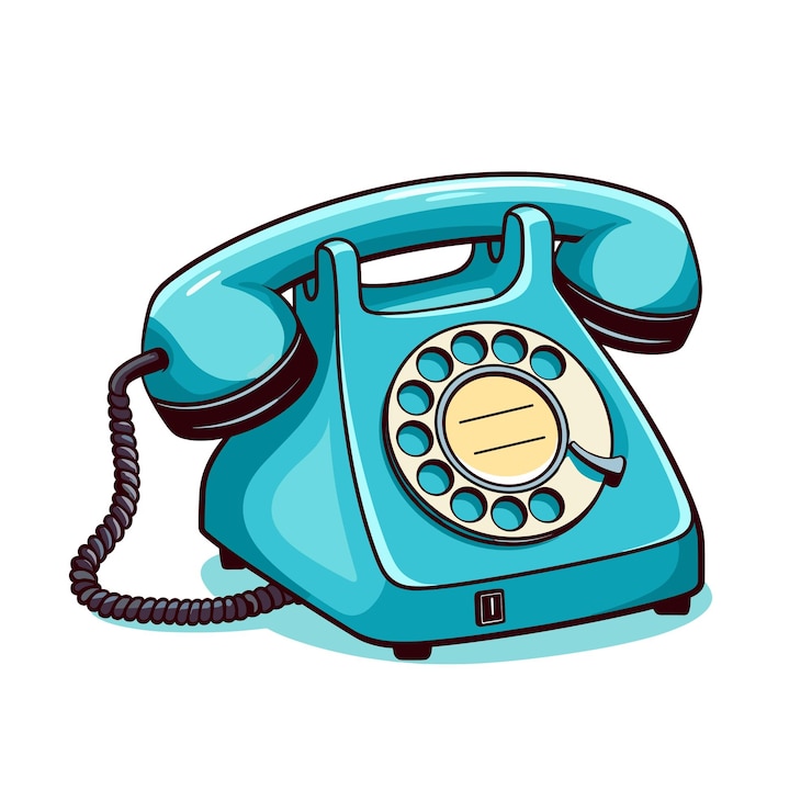 Vector old retro rotary dial telephone icon vintage phone isolated vector illustration