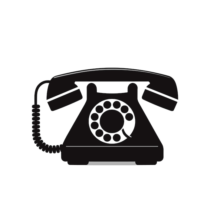 Vector old retro rotary dial telephone icon vintage phone isolated vector illustration
