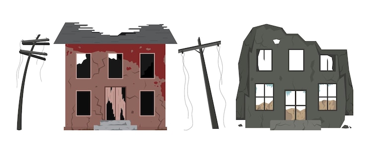 Vector old ruined