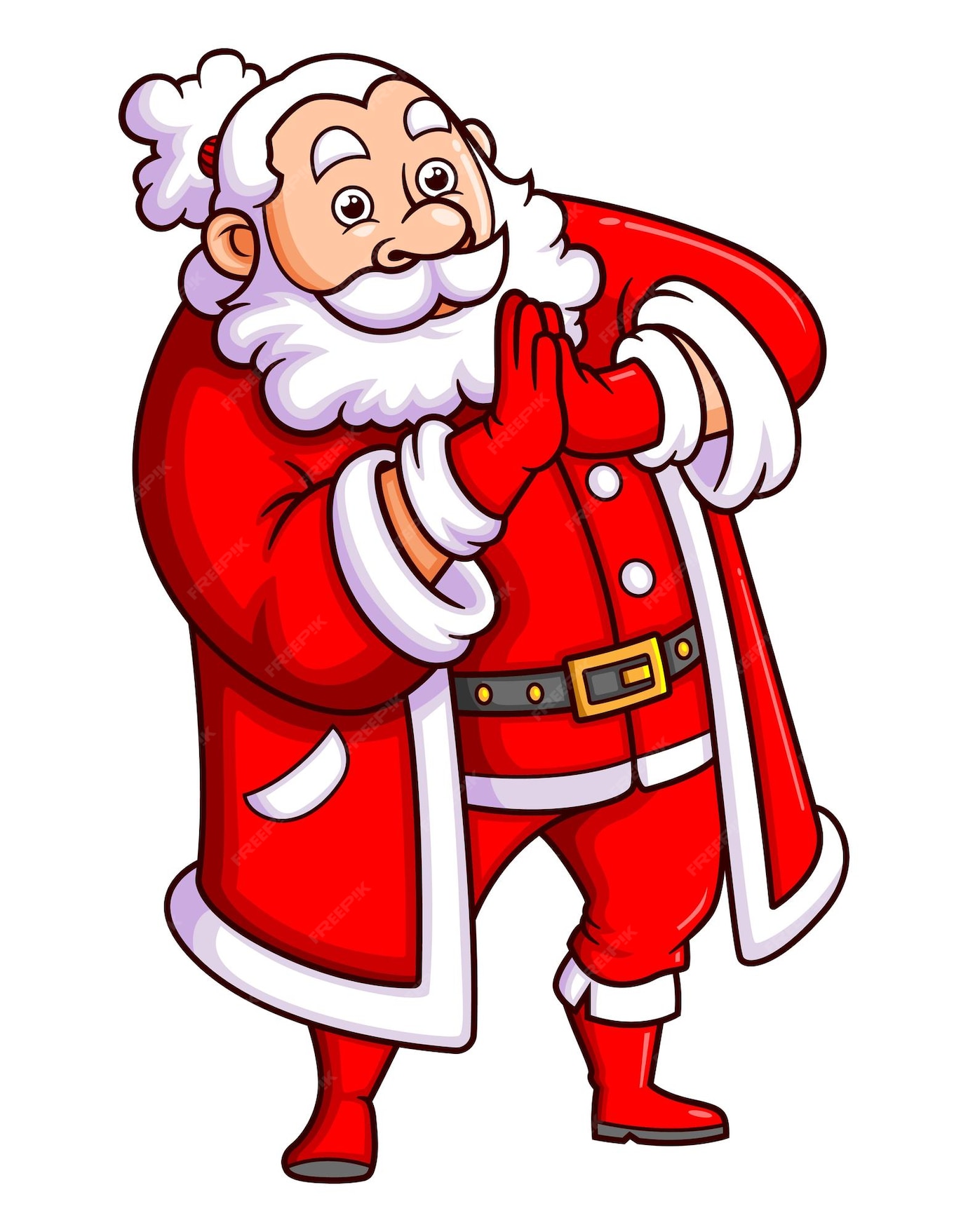 Premium Vector The old santa claus is the people and giving