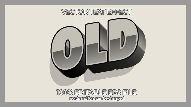 old school Retro editable text effect style EPS editable text effect