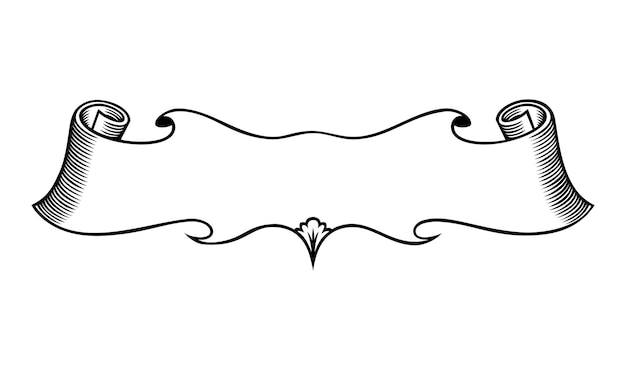 Vector old school style ribbon without text