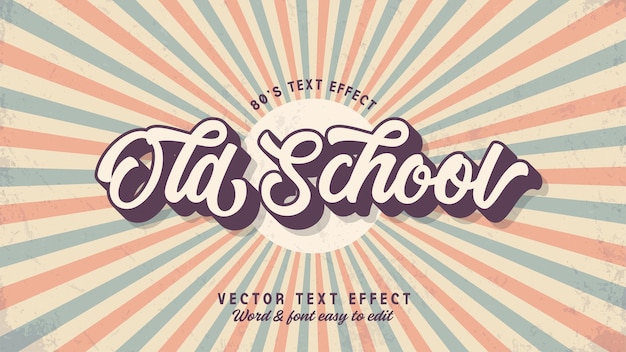 Vector old school teksteffect