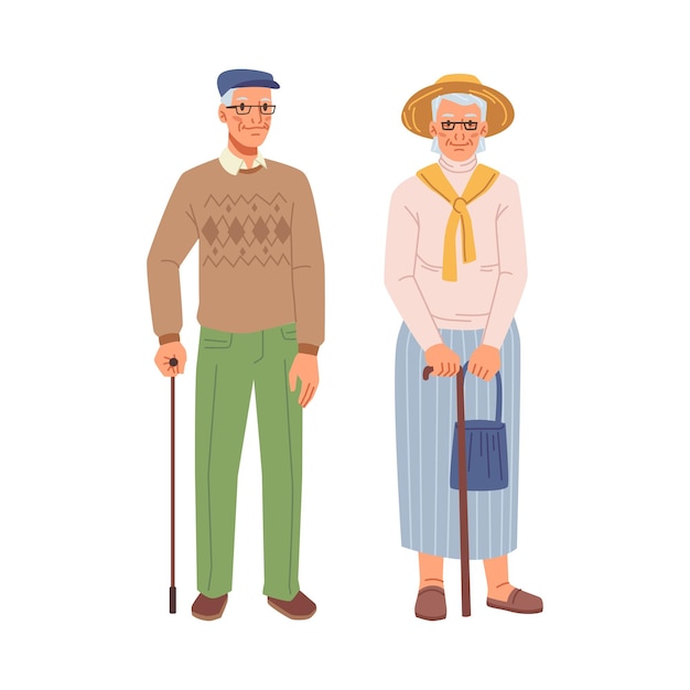 Бабушка и дедушка пожилых людей