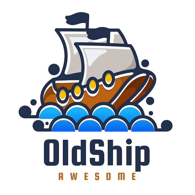 Old Ship Mascot Logo