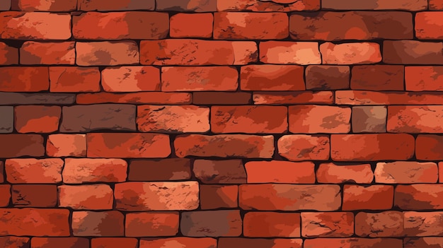 Old Stone Brick cartoon wall Vector illustration background texture pattern