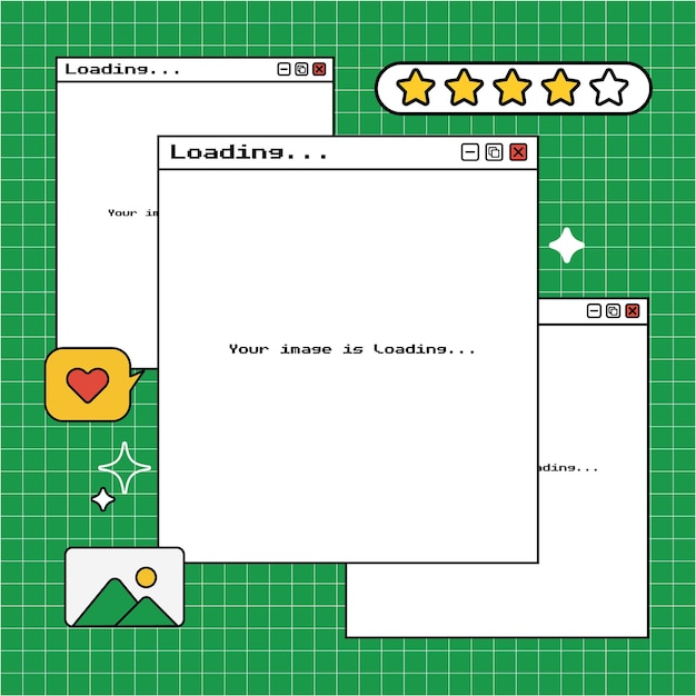 Vettore modello di progettazione del layout vecchio stile