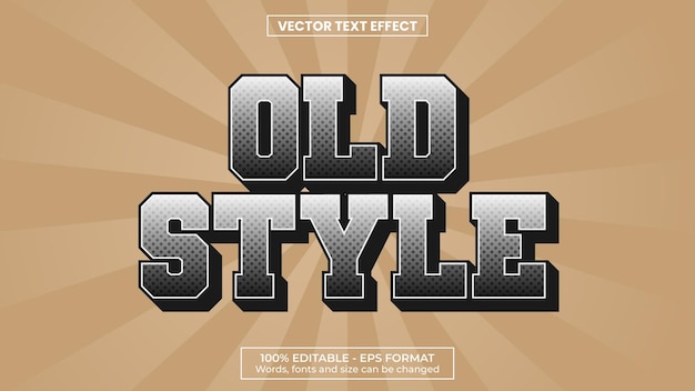 Old style retro vintage text effect