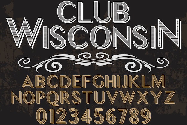 Old style typeface font design club wisconsin