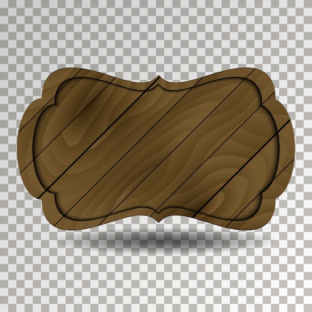 Vector old style wooden board