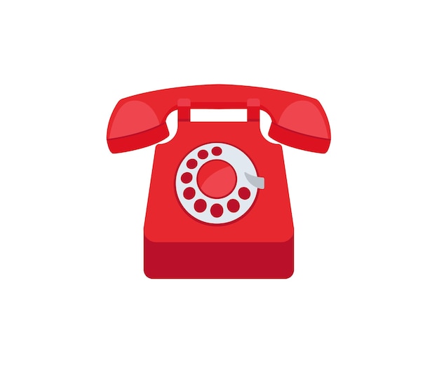 Old Telephone vector isolated icon. Emoji illustration. Telephone vector emoticon