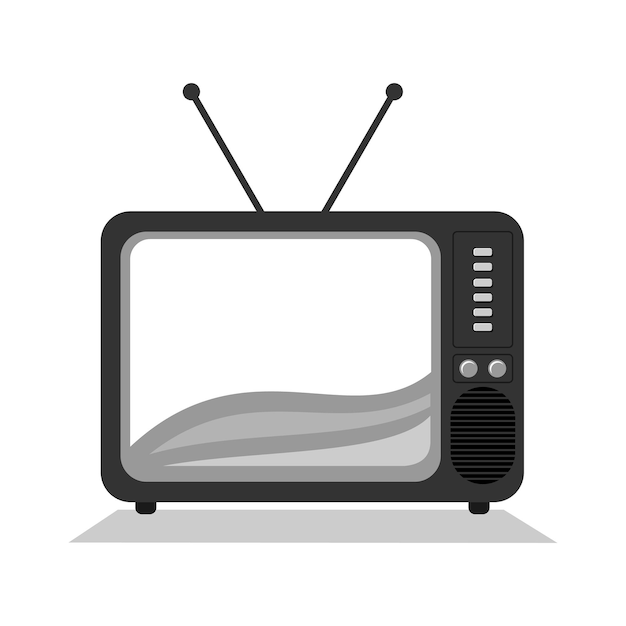 Old television illustration or silhouette