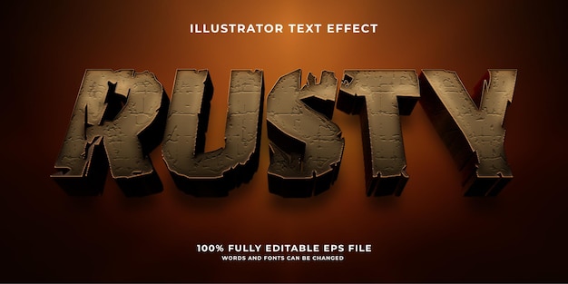 Old Torn Rusty Paper Editable 3D Text Effect