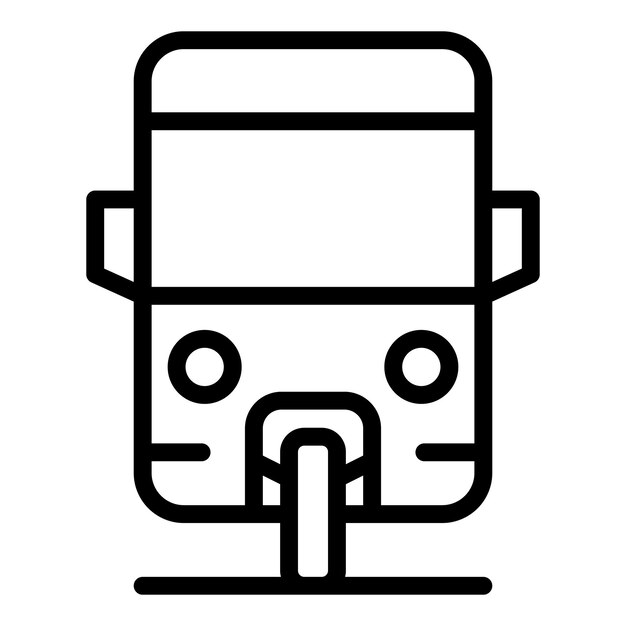 Old trishaw icon outline vector indian bike asian carriage