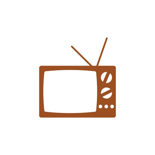 Old tv icon vector