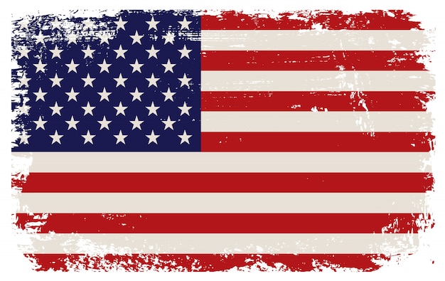 Vector old usa flag