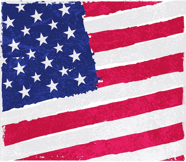 Старый старинный американский флаг