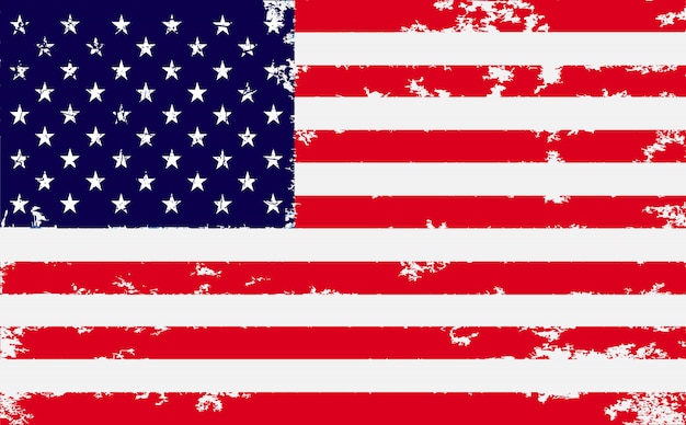 Vector old vintage american flag