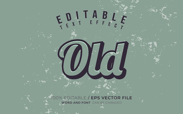 Old vintage editable text effect