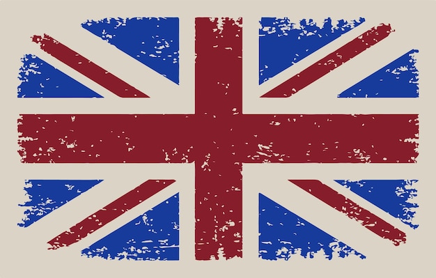 Старый винтажный флаг соединенного королевства.