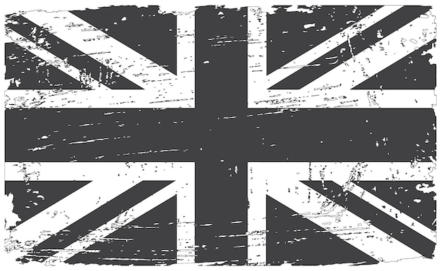 Old vintage flag of United Kingdom.