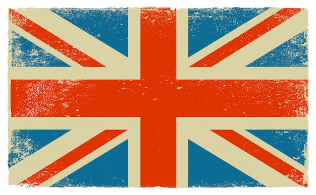 Old vintage flag of united kingdom