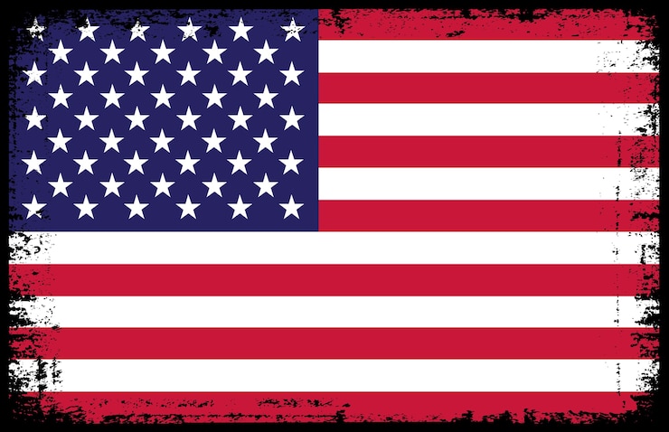 Vector old vintage flag of united states