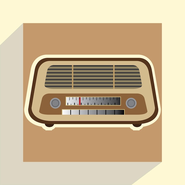 old vintage radio vector