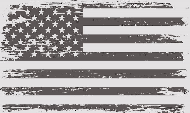 Vector old vintage usa flag