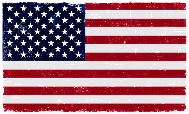 Vector old vintage usa flag